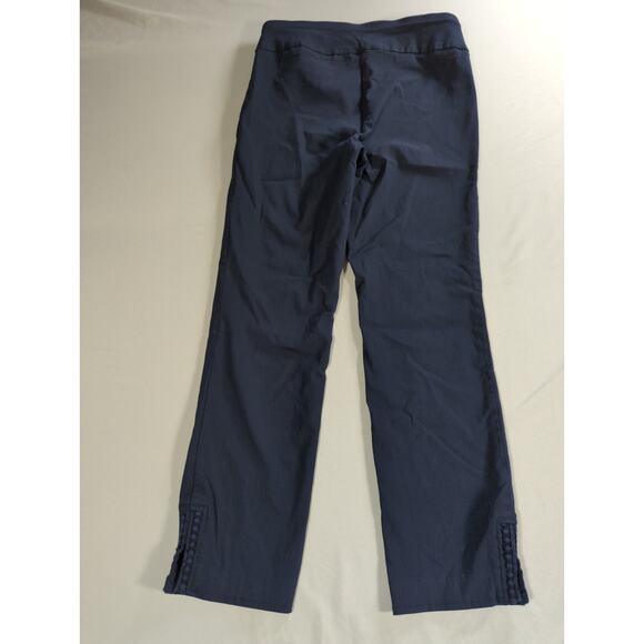 Van Heusen Womens 4 Black Stretch Dress Pants Ankle Slit Trim Career Work - Picture 10 of 13